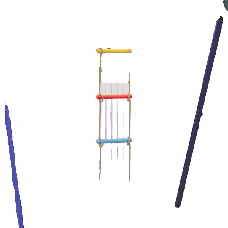 Scala in plastica e legno, con gradini distanziati per facilitare l'arrampicata, capacità di carico di 150 lbs, adatta a bambini dagli 8 anni in su, progettata per l'uso all'aperto nei parchi giochi