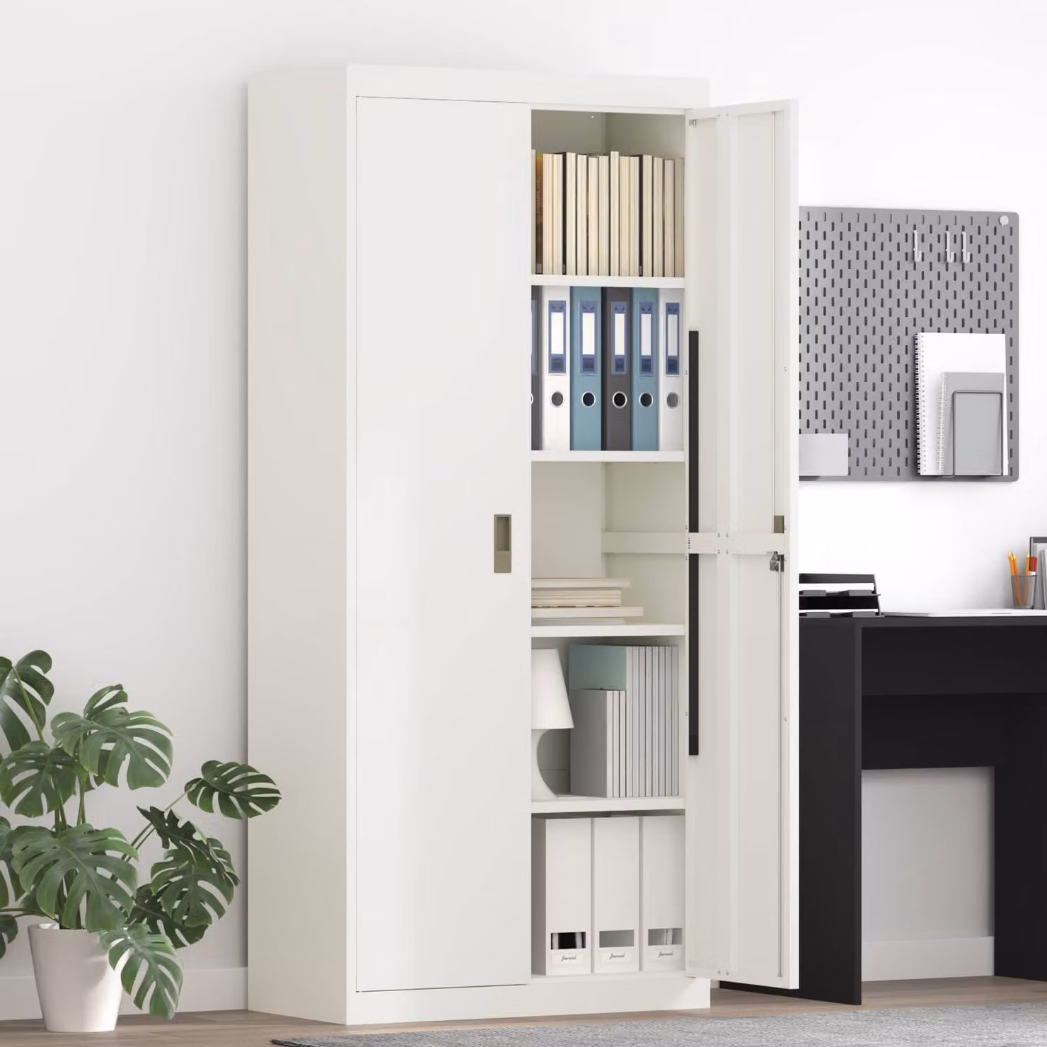 vidaXL Armadio Bianco 80 x 40 x 180 cm Acciaio