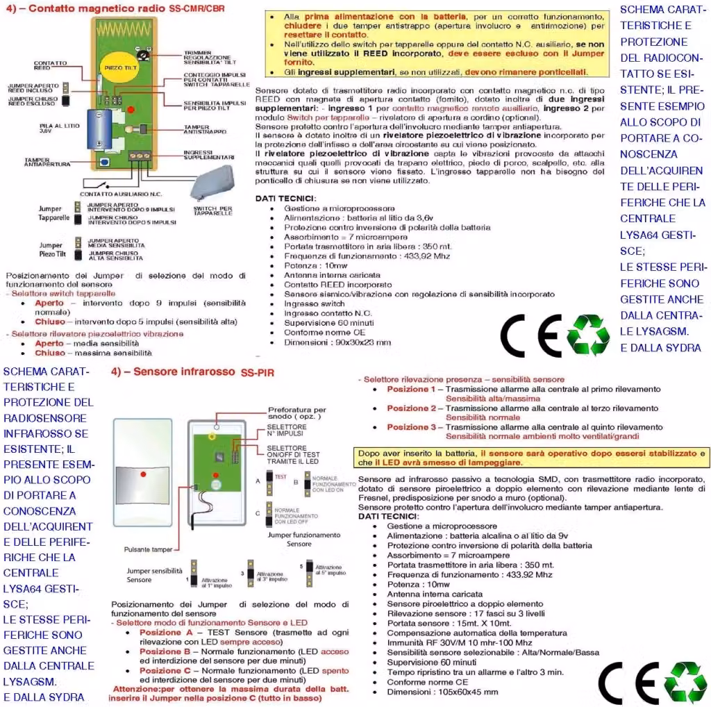 Set di 3 sensori magnetici per porte e finestre Securvera marrone con rilevamento sismico regolabile e tecnologia radio 433,92 MHz per antifurto – 2