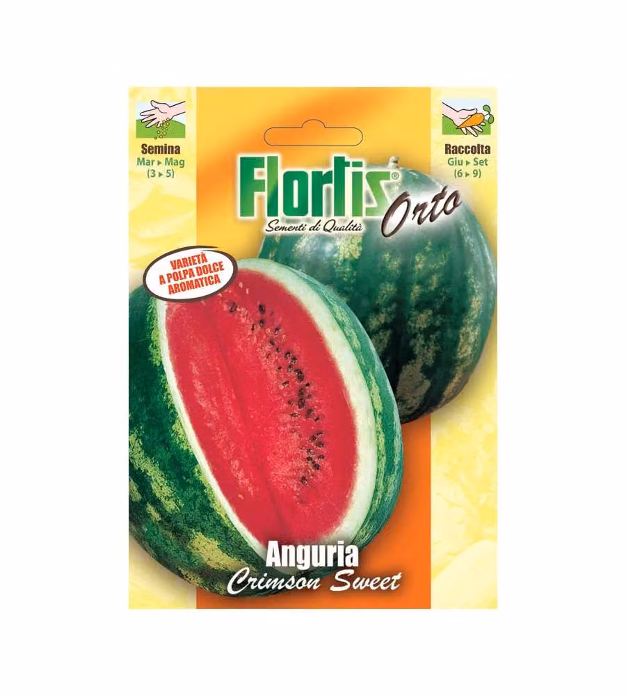 Flortis Semi di Anguria Crimson Sweet - Verde chiaro, rotondo, dolce