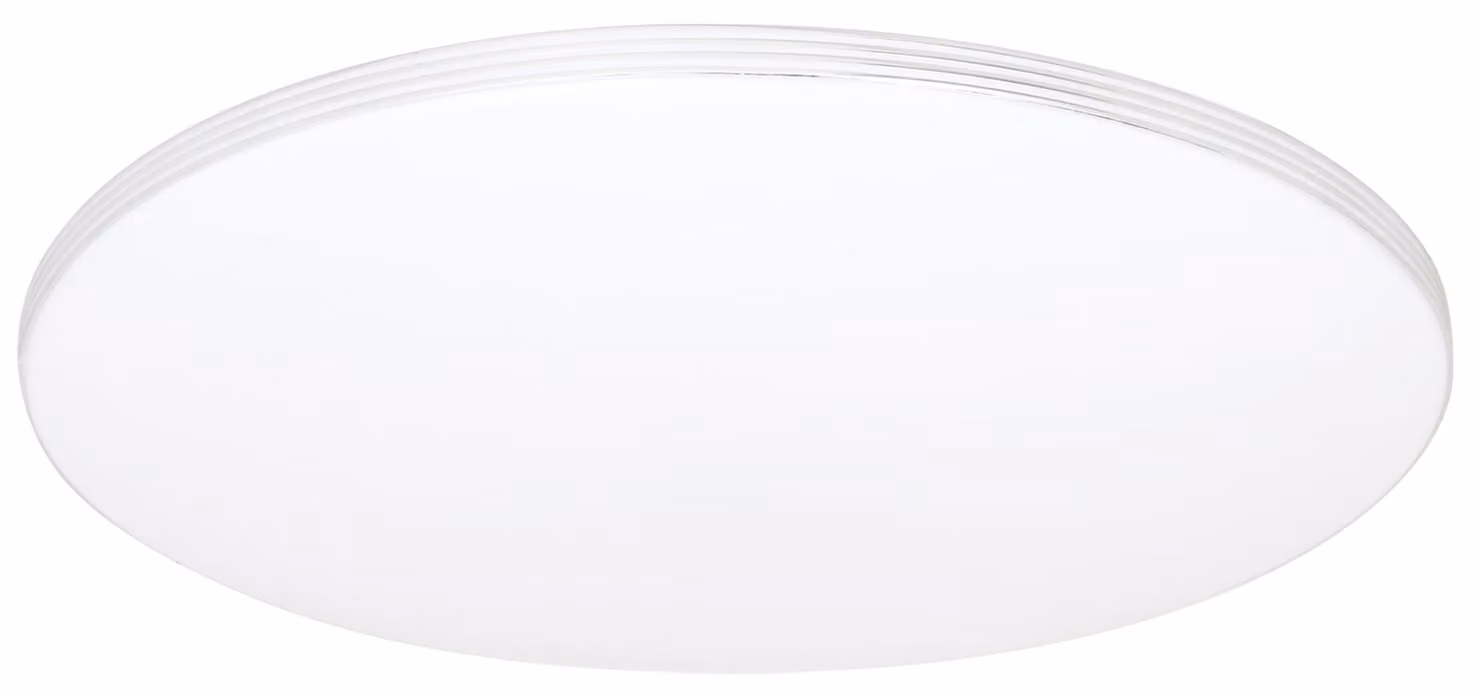Plafoniera LED rotonda con telecomando SIENA argento-bianca 72W, tonalità di bianco, 4320 lm, plastica, dimensioni: 4x55x55 cm, IP20, Milagro