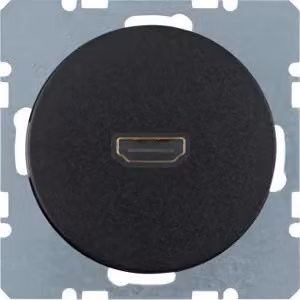 Berker 3315432045 Presa ad alta definizione con attacco a 90°, nera lucida Berker R.1/R.