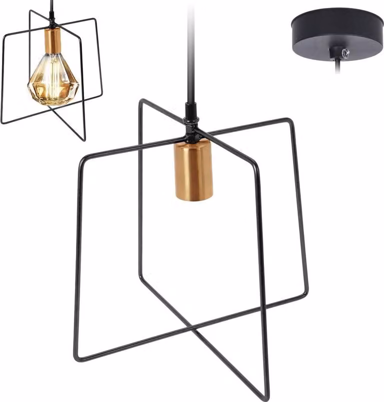 Lampada da soffitto in metallo - stile moderno e industriale