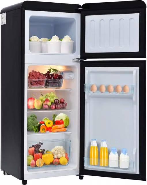 Frigorifero Retrò Doppia Porta 92 Litri con Congelatore 28L; Altezza 105;5 cm; Classe Energetica D