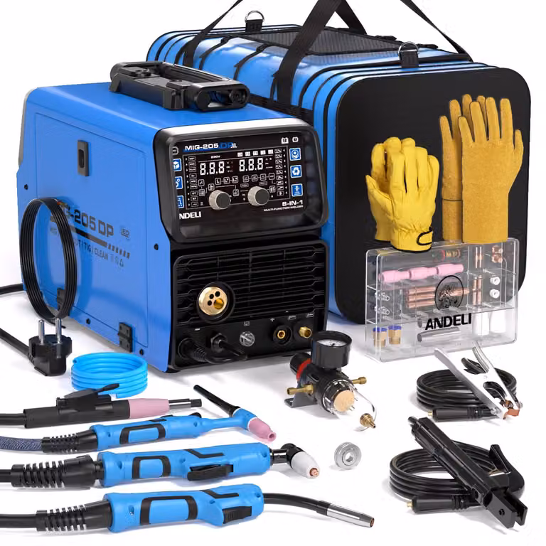 Saldatrice MIG-205DP - 230V 205A Multifunzione - MIG, TIG, Plasma, MMA