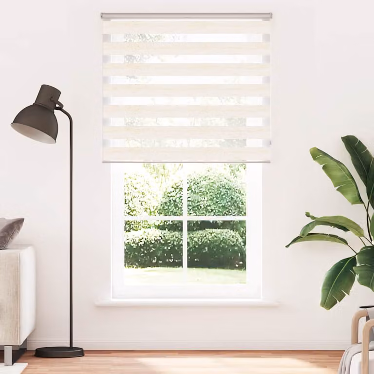 vidaXL Tenda a Rullo Zebra Larghezza Tessuto 120,9 cm Poliestere