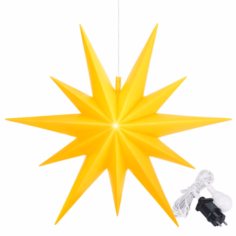 Stella luminosa a LED 2D XXL, diametro 100 cm, 11 punte, luce bianco caldo, timer, resistente alle intemperie