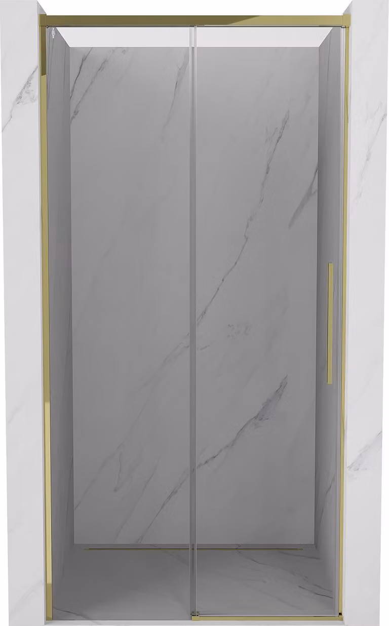 Mexen Rox porte doccia scorrevoli 100 cm, trasparente, oro - 8C2-100-000-50-00