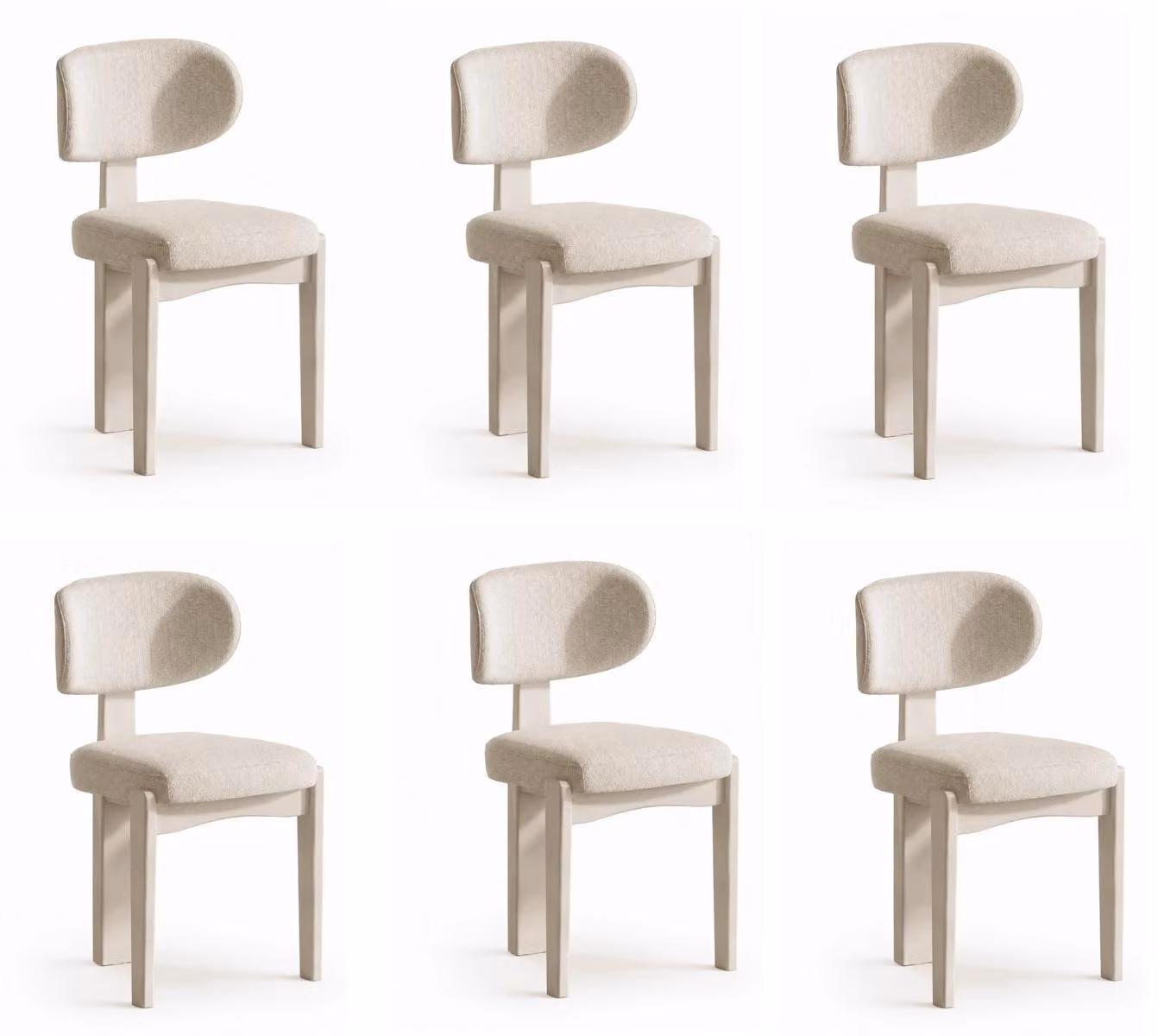 Sedie beige, sedie da pranzo, sedie imbottite, sedie moderne, sedie di design