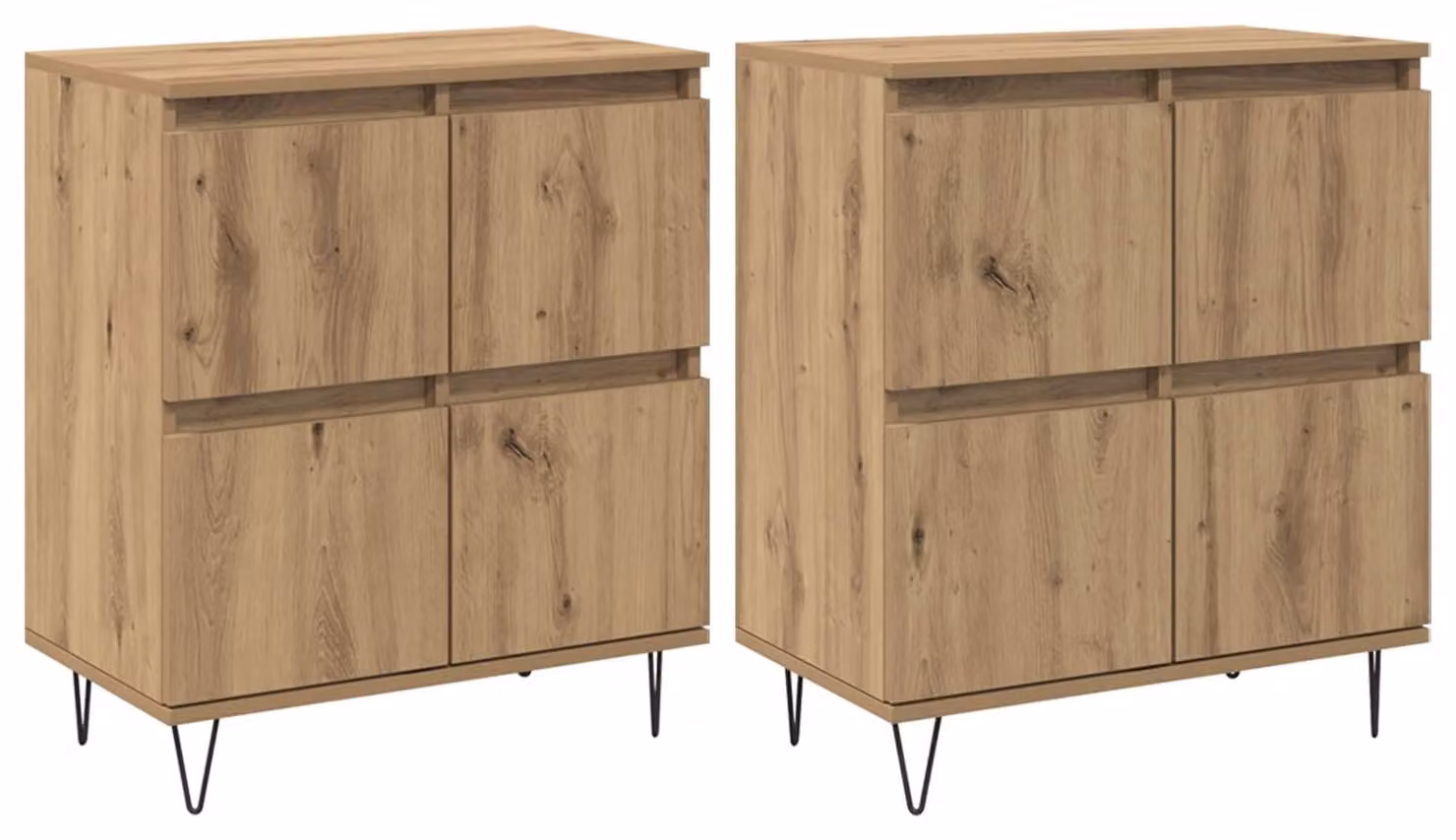 Sideboards 2 pcs rovere artigianale
