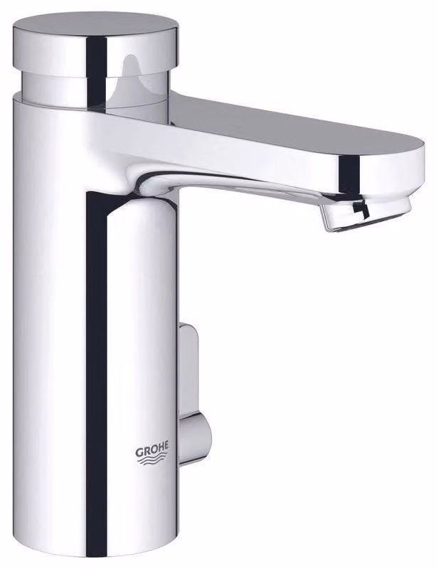Rubinetto per lavabo – Rubinetto da bagno con chiusura automatica – Miscelatore a risparmio idrico – Finitura cromata