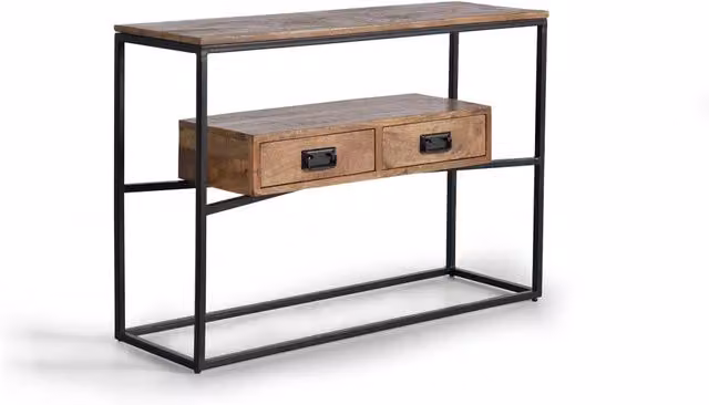 Consolle in legno di mango e metallo
