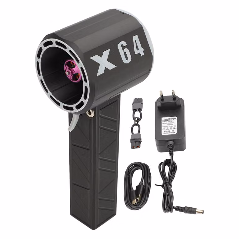 Soffiatore portatile, turbina da 64 mm, a mano, senza spazzole, mini-soffiatore a getto per asciugatura, 100–240 V, spina UE