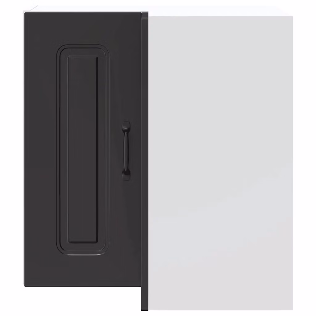 Pensile angolare da cucina HELLOSHOP26 in legno composito nero opaco, stile moderno, L/P/H: 57 x 57 x 60 cm – 2