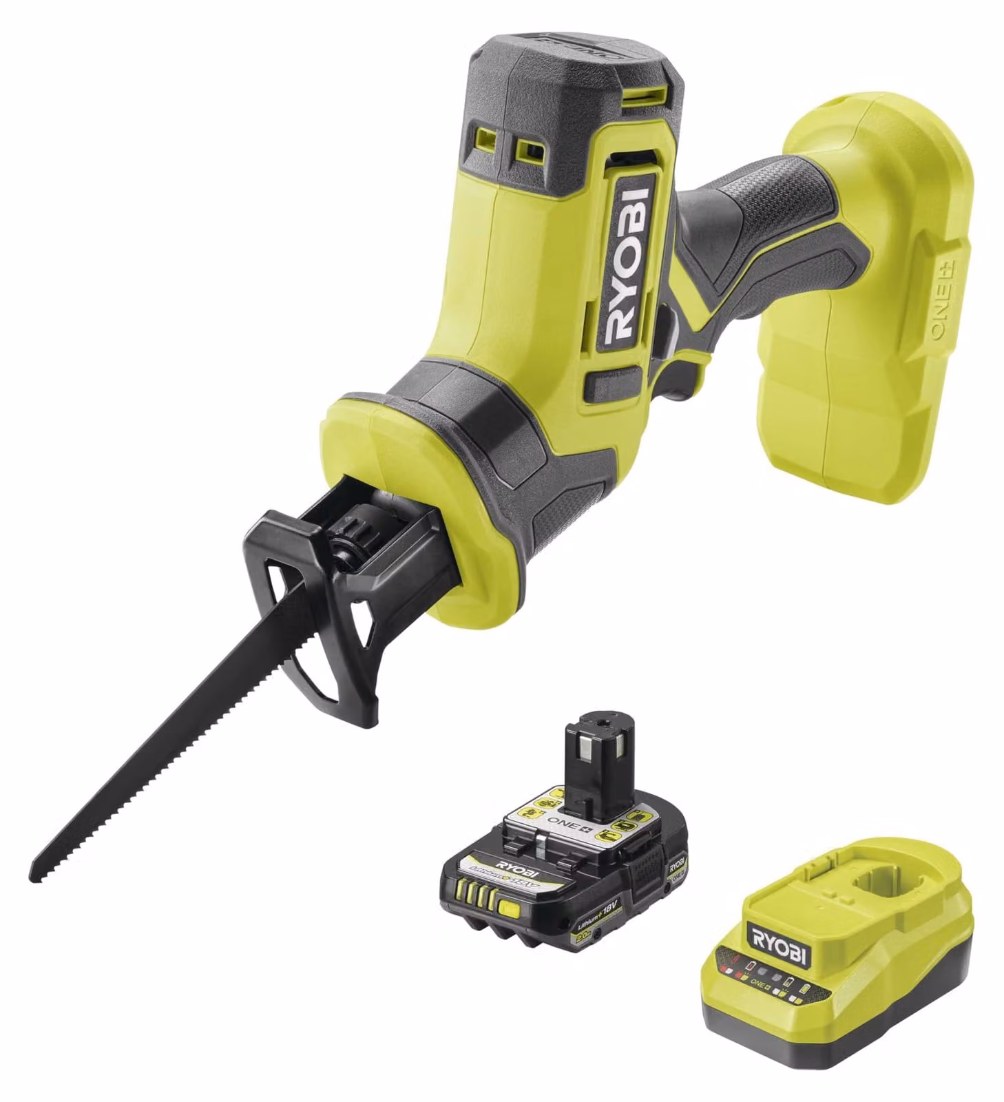 Seghetto alternativo RYOBI 18 V ONE+ R18RSC-1C20GP, completo di batteria e caricabatterie