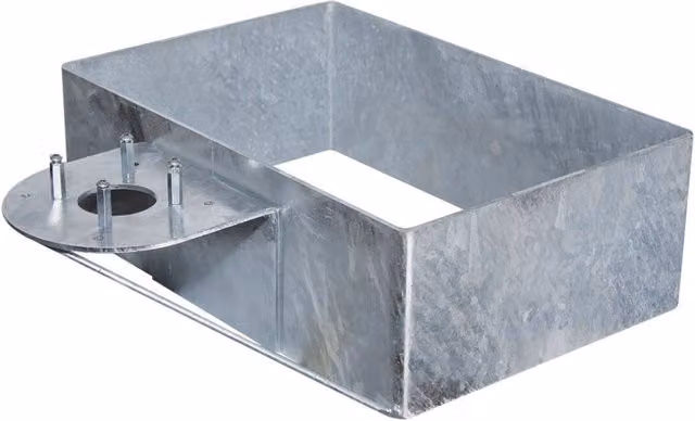 Base rettangolare da interrare per fontane in acciaio galvanizzato argento Belfer L/P/H: 45 x 48 x 15 cm