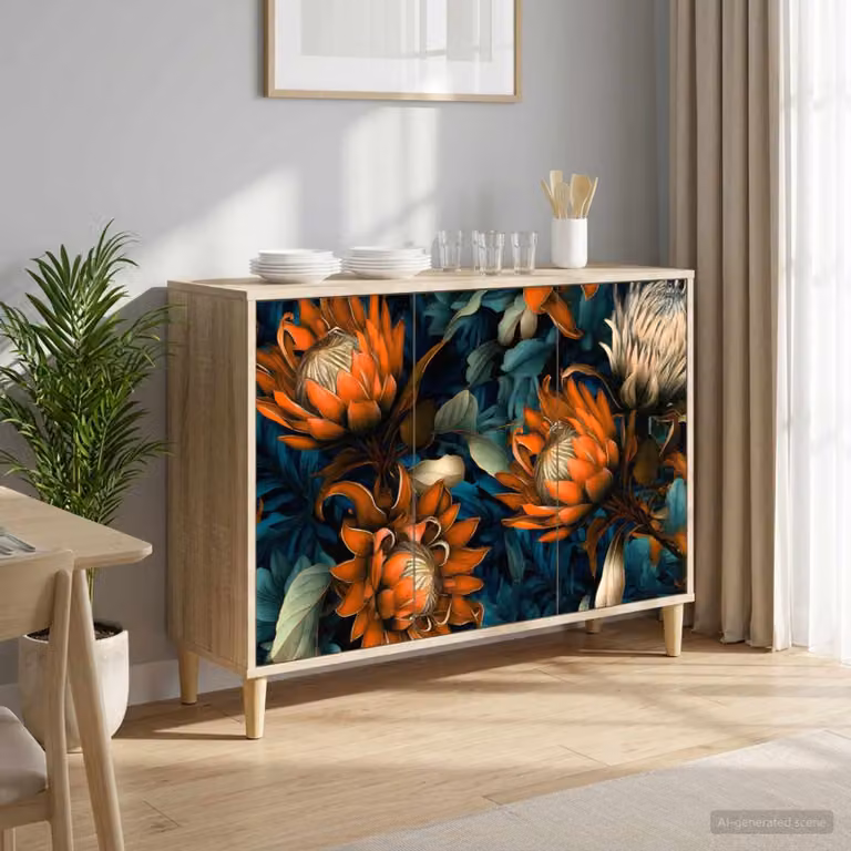 Credenza moderna vidaXL LOCHEM in legno ingegnerizzato color Sonoma, L 102 x P 33 x H 75 cm