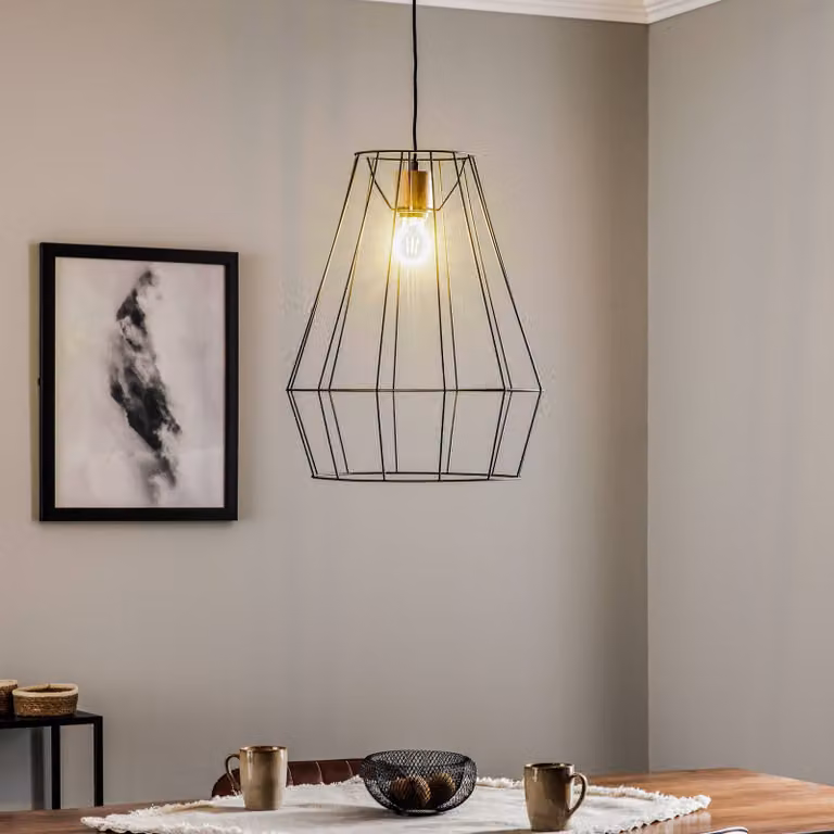 Lampada a sospensione Finan BRITOP, dimmerabile, Nero, Soggiorno / Sala da pranzo, Metallo, Moderno, Lampada a sospensione