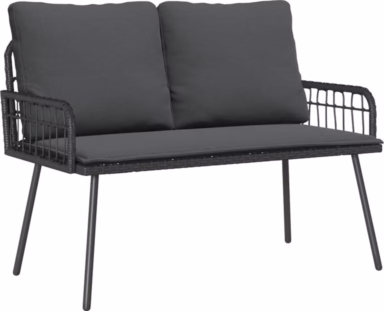Panchina da giardino Antracite 114 x 64 x 90cm Acciaio
