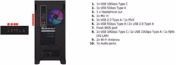 Msi mpg infinite x3 ai 2nvv7-1052eu intel core ultra 7 270k plus 32 gb ddr5-sdram 2 tb ssd nvidia geforce rtx 5080 windows 11 home desktop pc nero, metallico - 9S6B942111-1078