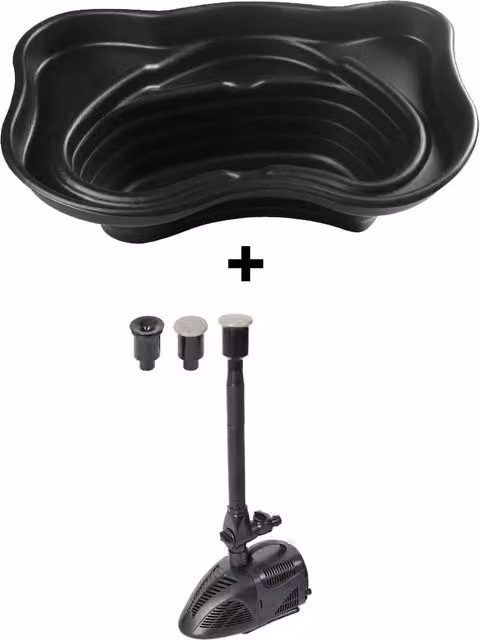 Laghetto per giardino termoformato da 250 lt + pompa per laghetto vx 800 litri/h laghetto magic