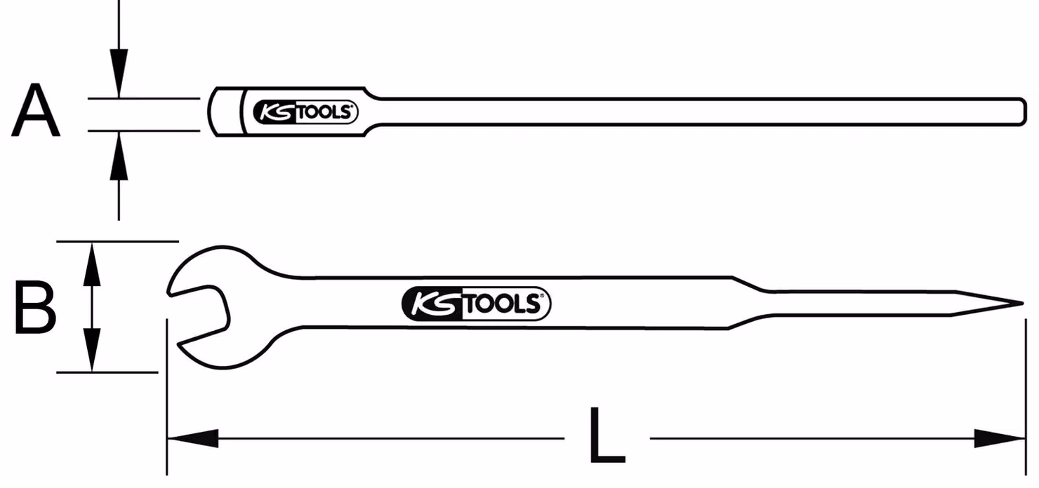 KS TOOLS BRONZEplus chiave aperta con mandrino 22 mm - 963.8087