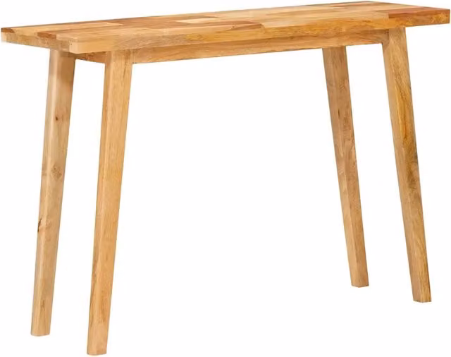 Tavolo da pranzo rettangolare in legno di mango rustico vidaXL, marrone, L: 100 cm, P: 35 cm, H: 75 cm