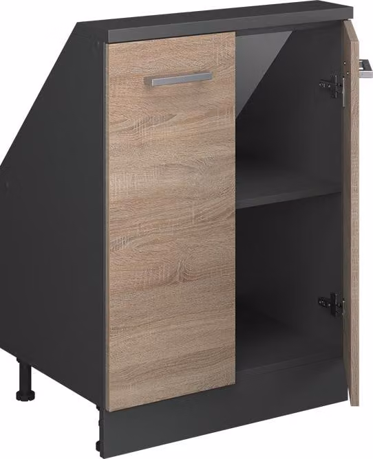 Mobile cucina sottotetto Vicco R-Line Sonoma 60 cm con 2 porte, Model 58258