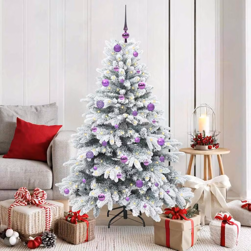 Maison Exclusive - Albero di Natale artificiale con 150 luci LED bianche, altezza 150 cm, realizzato in PE e PVC