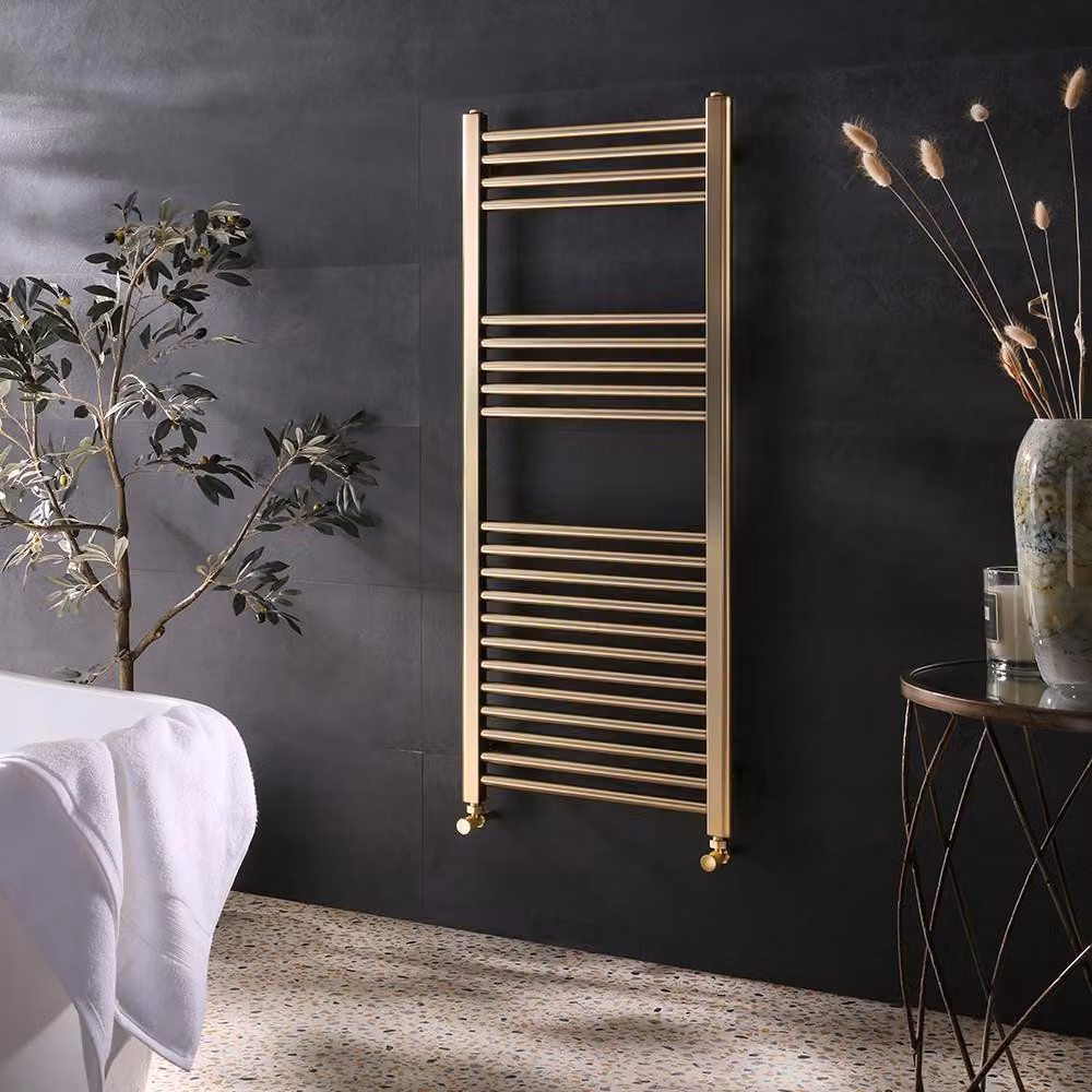 Scaldasalviette Oro Satinato 1200x500mm - Termoarredo Bagno - Stile elegante - Orelia