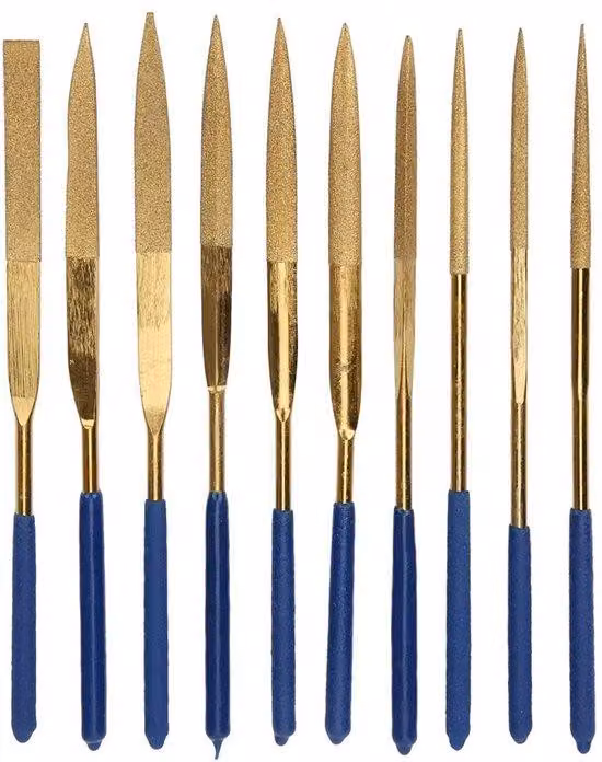 Set di lime miniaturizzati per vetroVetroceramica - 10 pezzi - 0,16 x 6,3 pollici - Controllati -