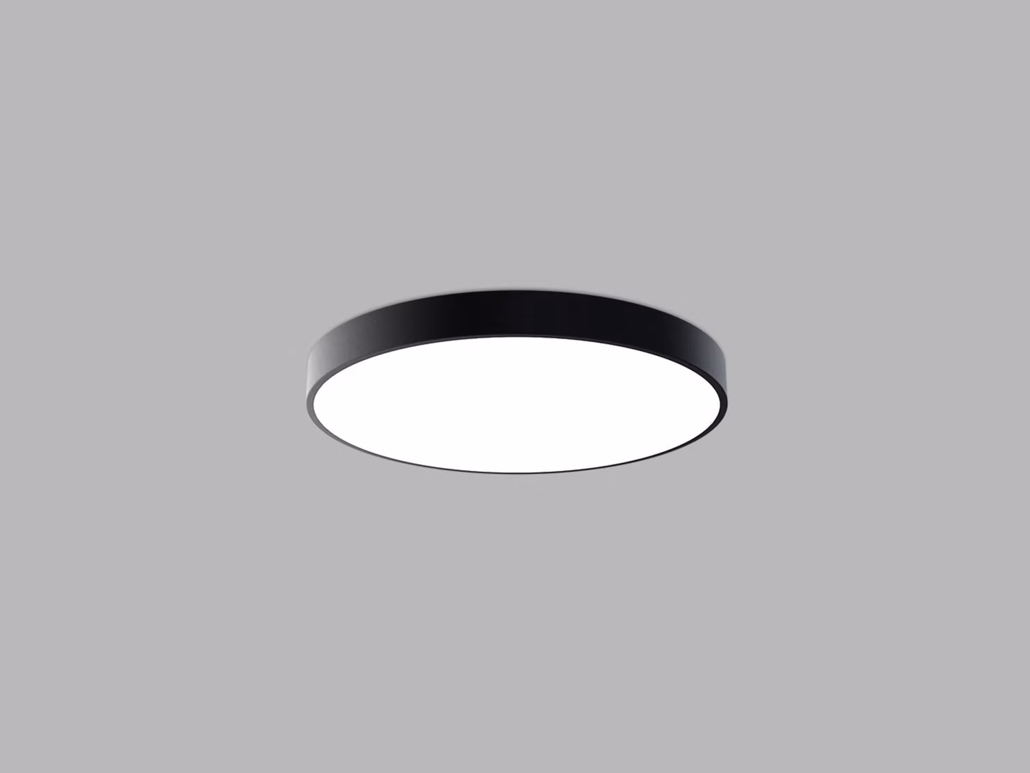 Apparecchio a soffitto MONO SLIM CRI90 dimmerabile, Variante: MONO SLIM, Ø 600 mm, 60 W, 4200 lm, nero, 2CCT, TRIAC
