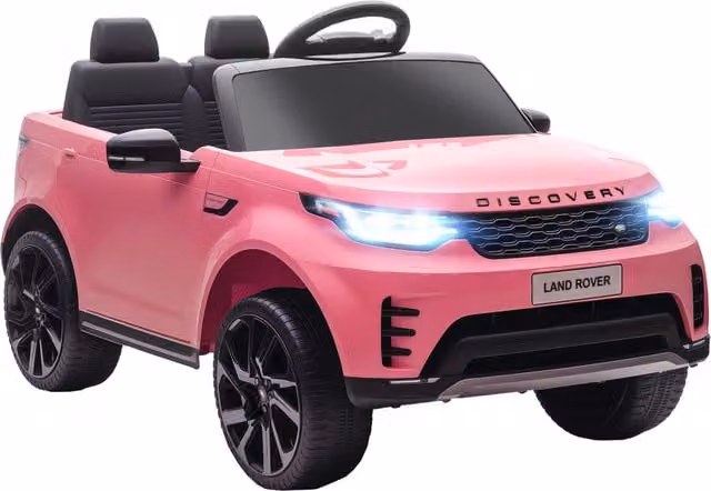 Macchina Elettrica per Bambini Licenza Land Rover con Fari LED, Clacson e Telecomando, 105x68.5x58 cm, Rosa