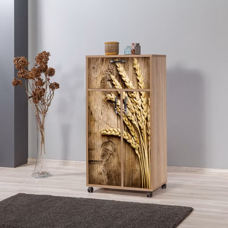 Skye Decor, Kiler - 735, armadio multiuso, rovere Sonoma, pannelli truciolari rivestiti al 100% in melamina, 60 x 36 x 116 cm
