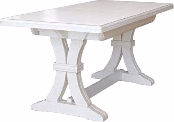 Tavolo rettangolare classico in legno allungabile bianco Mobili 2G L: 180 cm, P: 100 cm – 1