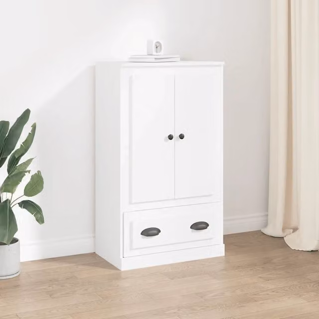 Credenza Buffet Armadio da Cucina Design Mania Bianca in Legno Multistrato L/P/H: 60 x 35,5 x 103,5 cm