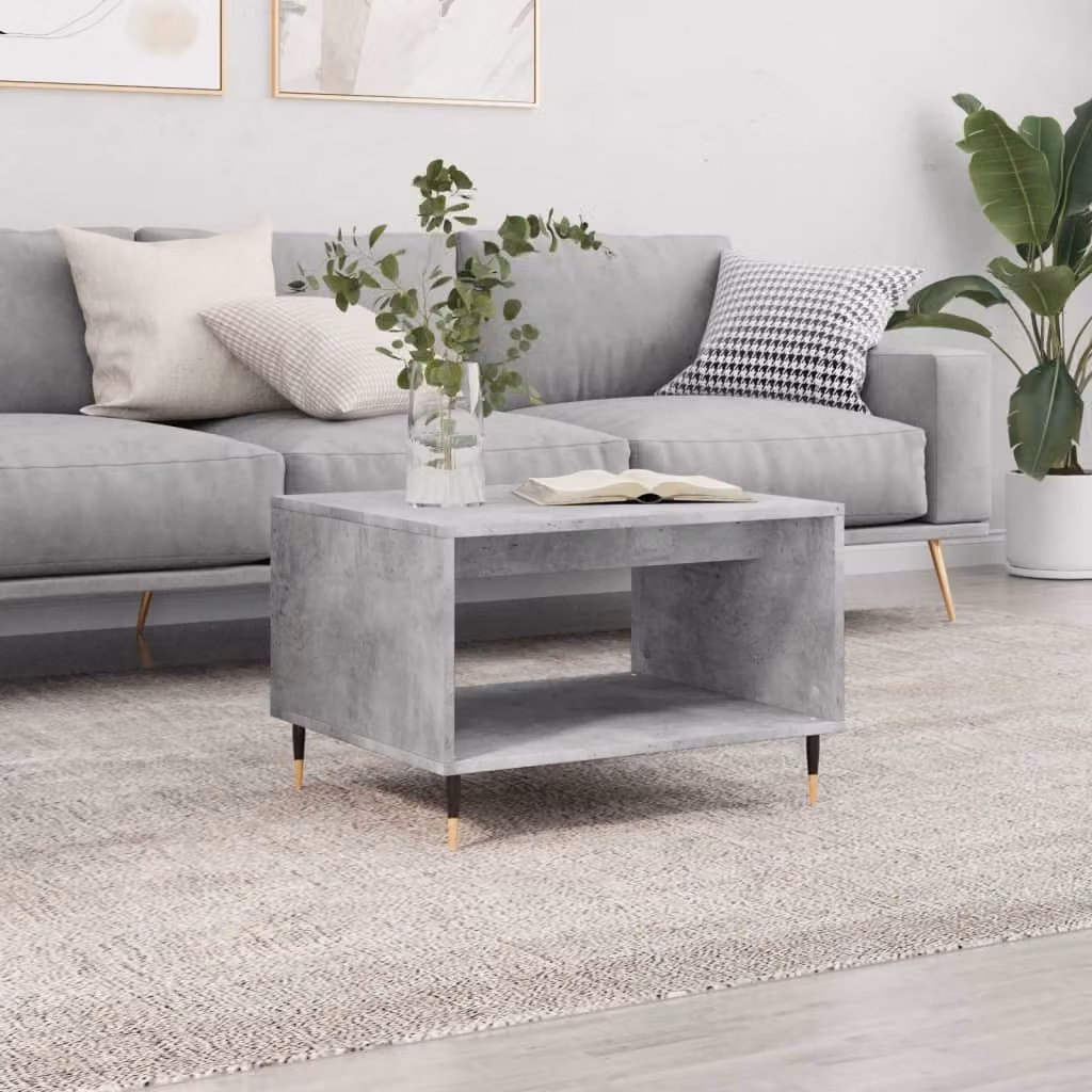 Maison Exclusive - Tavolino grigio cemento 60x50x40 cm Materiale ligneo