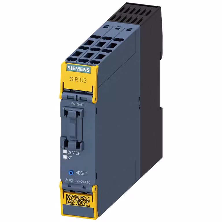 Dispositivo di commutazione di sicurezza Siemens SIRIUS, unità base 3SK2, 10 F-DI, 2 F-DQ, 1 DQ, 24 V CC 3SK21122AA10