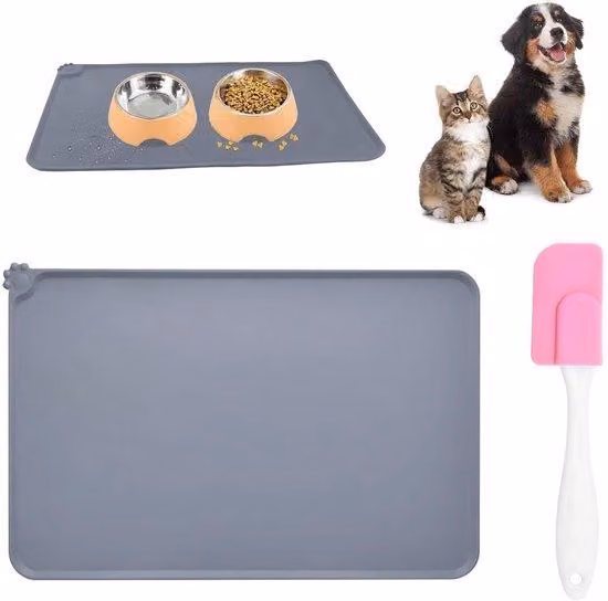 Tappetino in silicone per cani con superficie antiscivolo e bordo rialzato