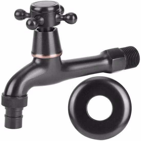 Rubinetto in ottone antico per lavatrice/bagno - Lunga durata - Attacco G1/2" - Resistente all'acqua - Alta qualità