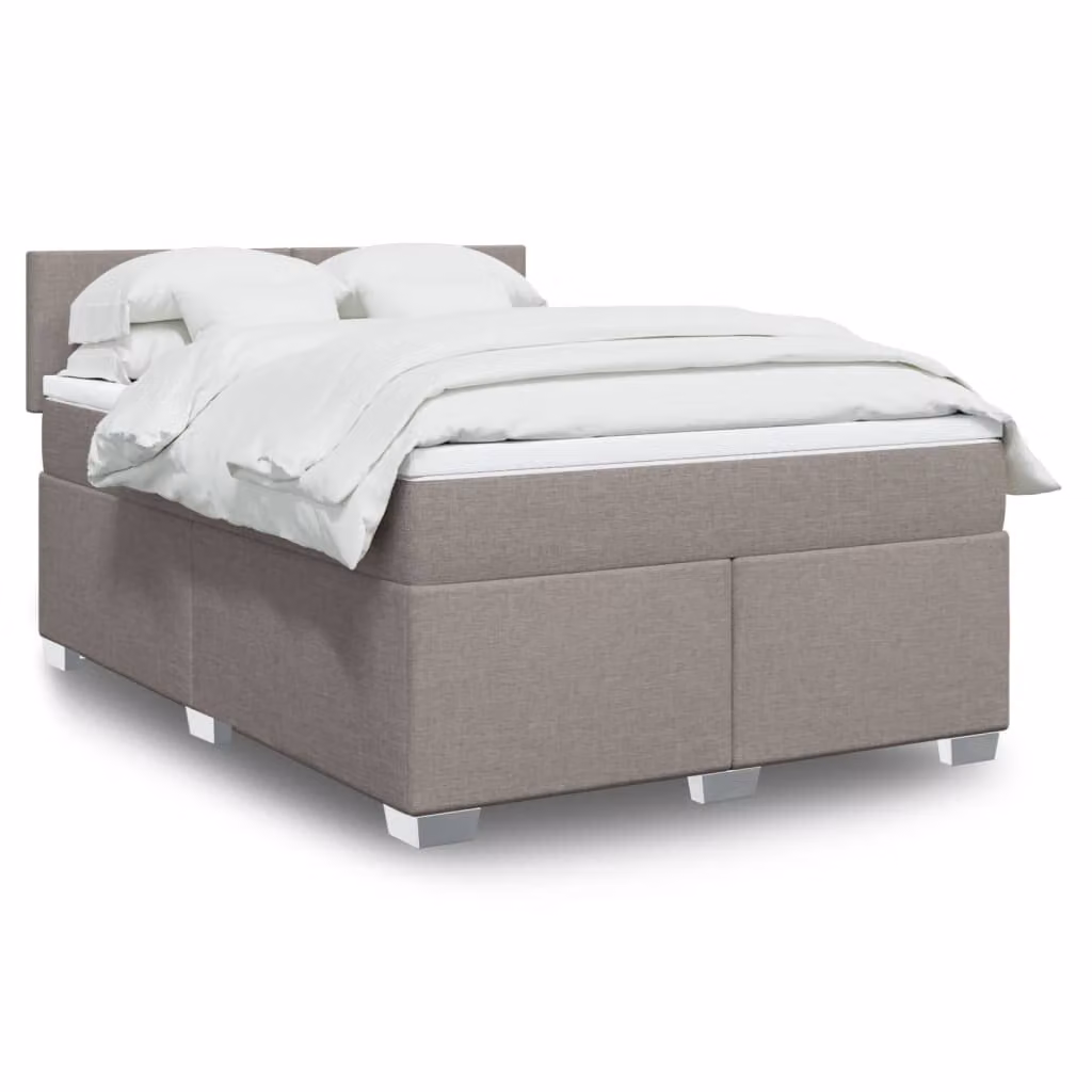 vidaXL Giroletto a Molle con Materasso Ibrido in Tessuto, L/P/H: 140 x 190 cm