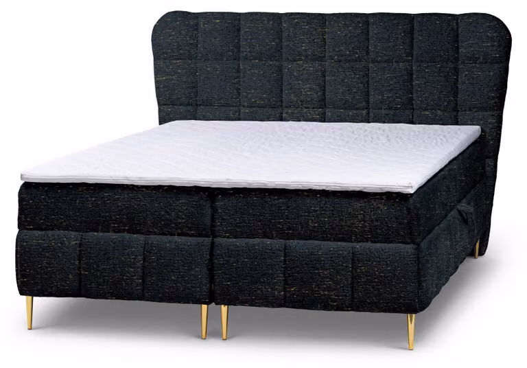 Letto con rete a molle Domy, colore Topazio scuro, dimensioni 140 x 200 cm