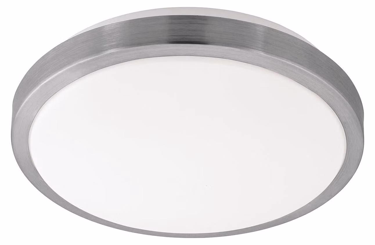 Plafoniera Classico Competa 1 Acciaio Bianco Luce Led Integrato 18W