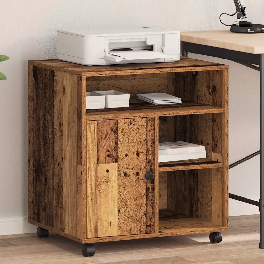 Supporto per stampante in legno stile rustico marrone L: 60 cm, P: 50 cm, H: 67 cm CFW1112449 – 2