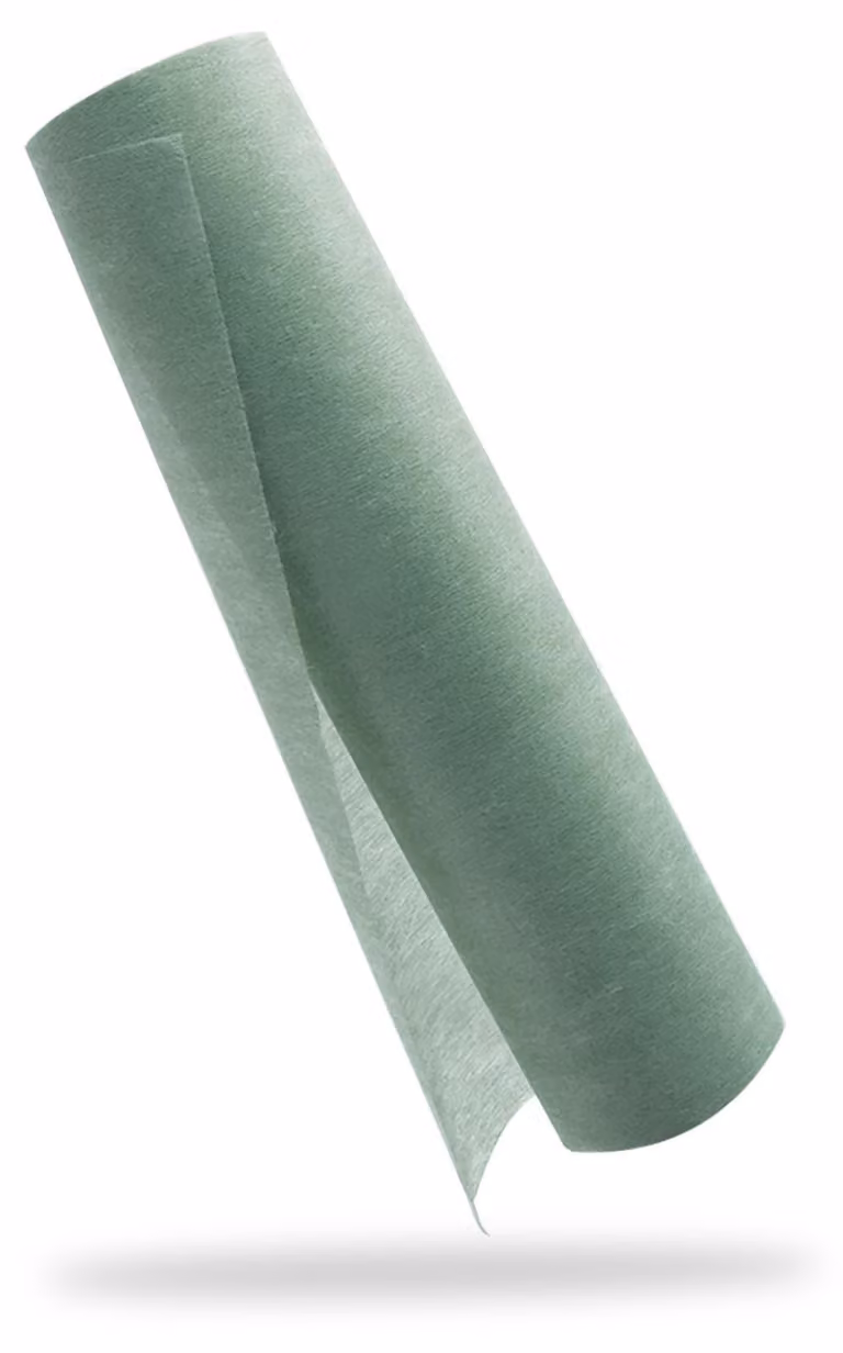 Tovagliolo da tavolo non tessuto Eucalyptus Groene, dimensioni 30 cm x 25 m