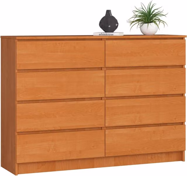 Cassettiera AKORD K140 Ontano 138 cm 8 cassetti 138x40x99 cm