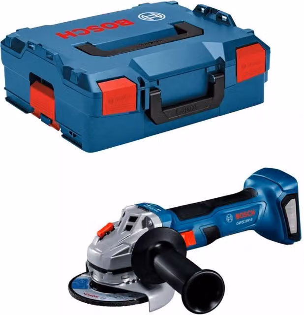 Smerigliatrice angolare Bosch GWS 18V-8 blu con L-Boxx 136 e diametro 125 mm