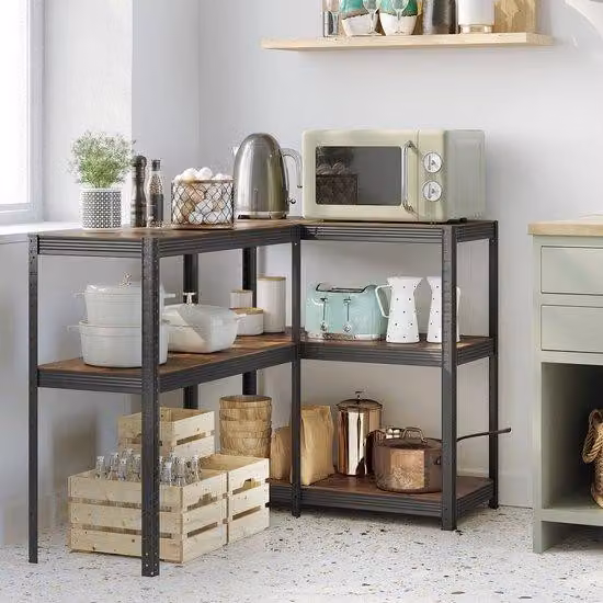 Cassettiera da scrivania - Cassettiera per scrivania da utilizzare in cantina - Set da 2 - Altezza 180 cm - Colore nero