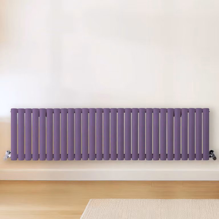 Radiatore di Design Orizzontale  Viola (Lush Viola) -  400mm x 1652mm  - Pannello Doppio  - Revive