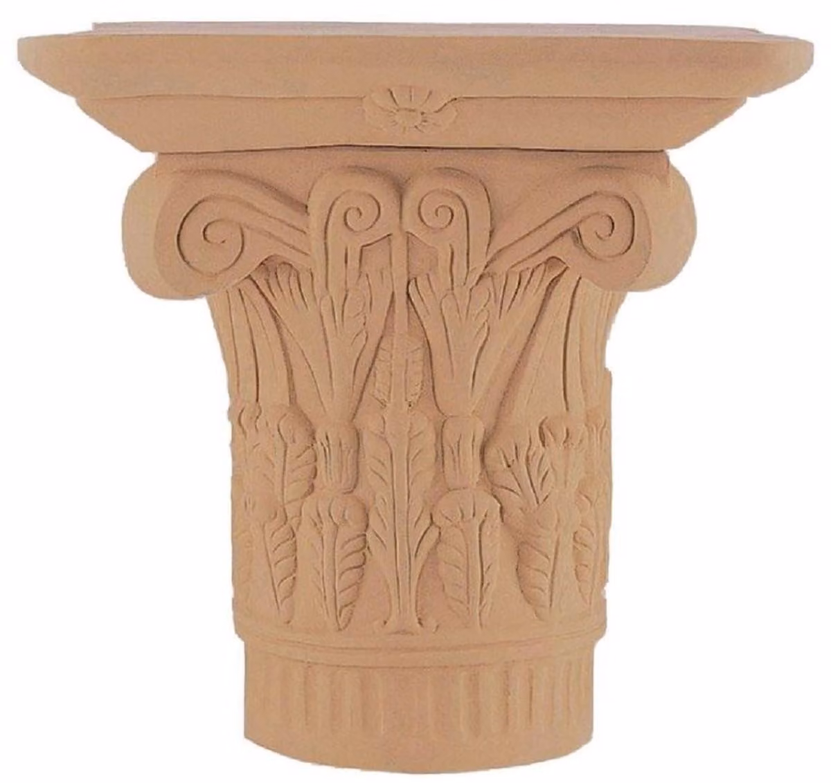 Casa Padrino Colonna barocca in terracotta 80 x 80 x H. 73 cm - Colonna decorativa in Vetroceramica fatta a mano - Decorazione barocca per giardini e terrazze